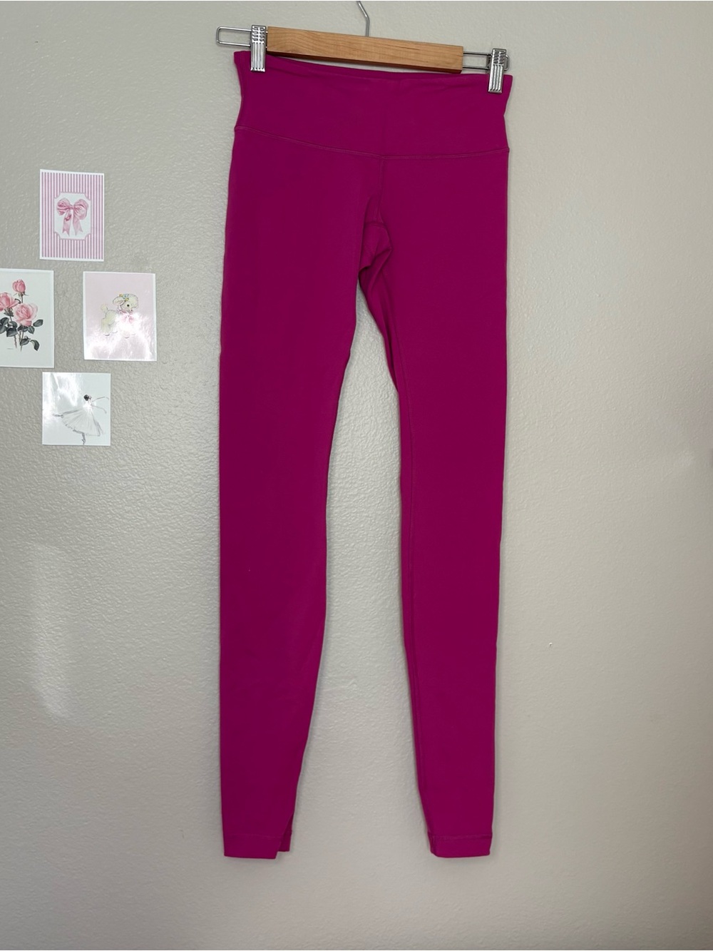 Lululemon Fuchsia Legging pink full length athletic preppy quiet luxury 4 casual